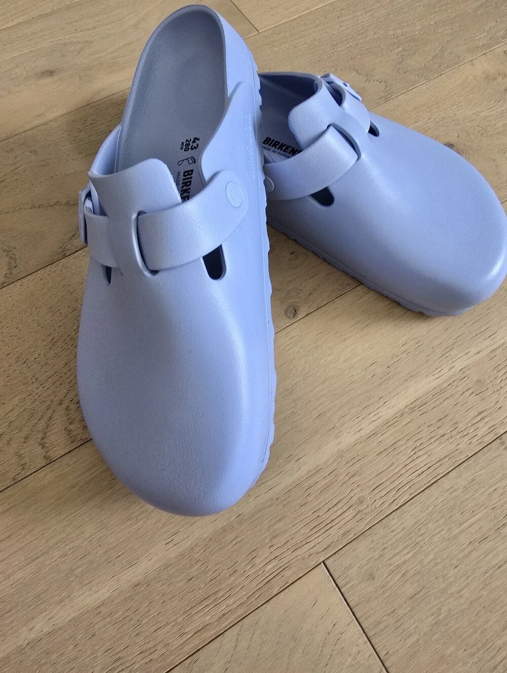 New Birkenstock Boston EVA Slip-On Clog in Light Blue Size 43 Unisex Periwinkle